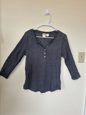 C&C California Charcoal Grey Henley Tee